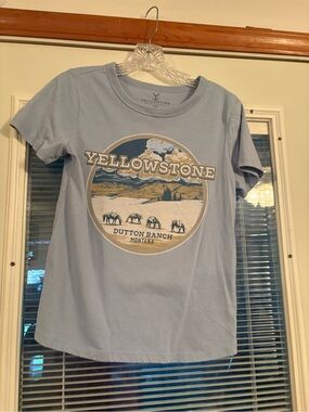 Yellowstone Dutton Ranch Light Blue Graphic Tee - Women's Short Sleeve